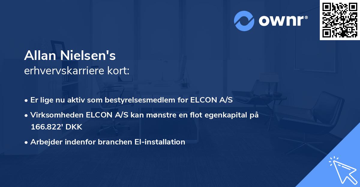 Allan Nielsen's erhvervskarriere kort