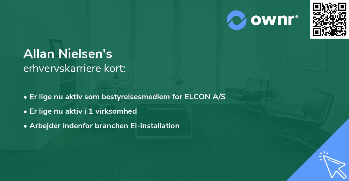 Allan Nielsen's erhvervskarriere kort