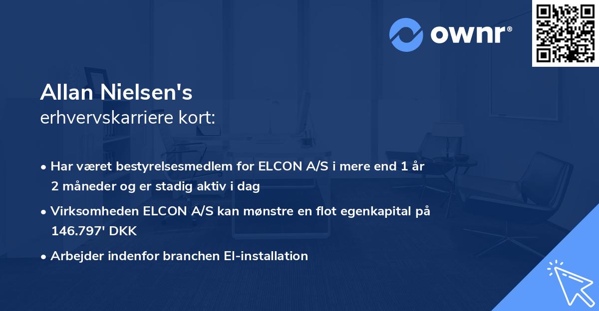 Allan Nielsen's erhvervskarriere kort