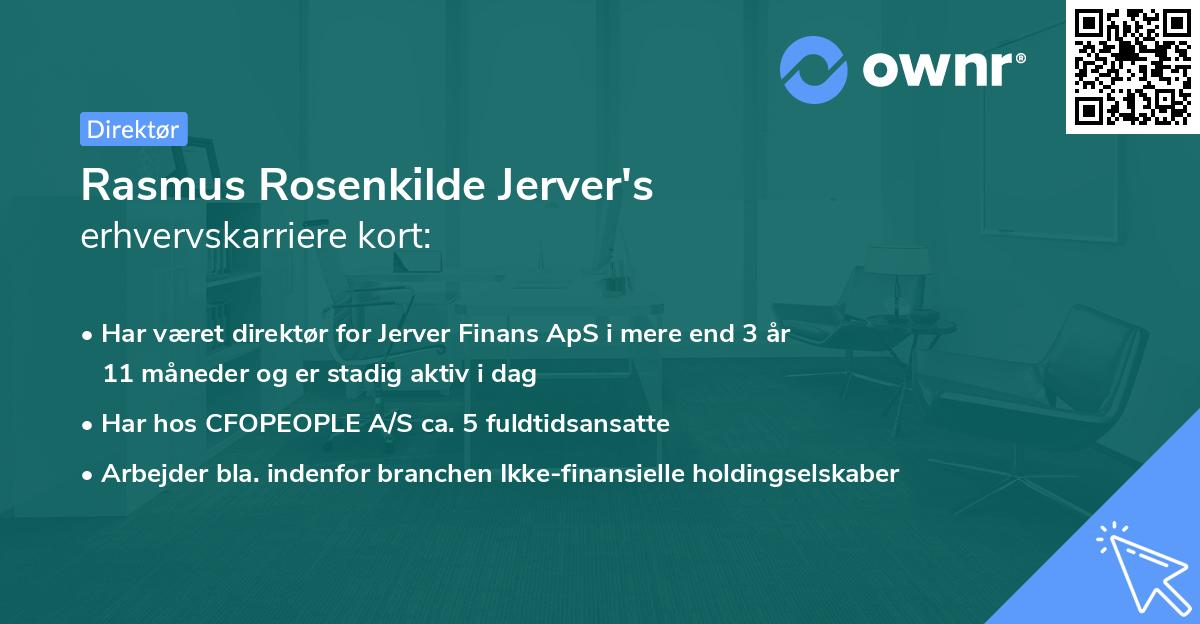 Rasmus Rosenkilde Jerver's erhvervskarriere kort