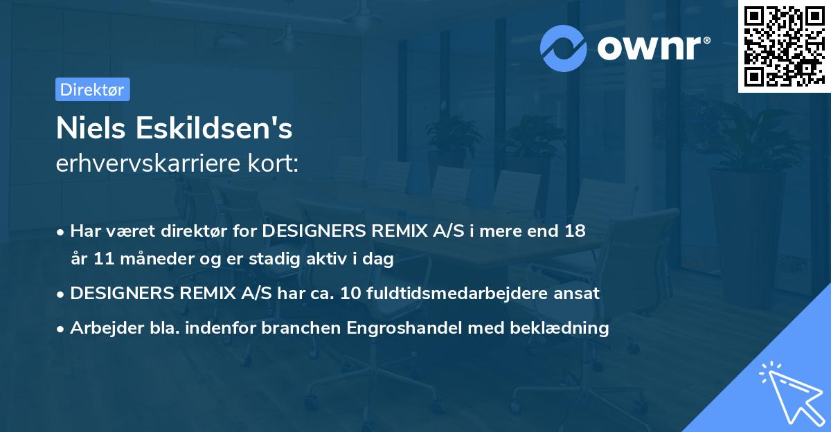 Niels Eskildsen's erhvervskarriere kort