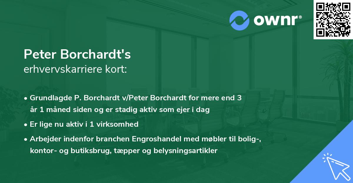 Peter Borchardt's erhvervskarriere kort