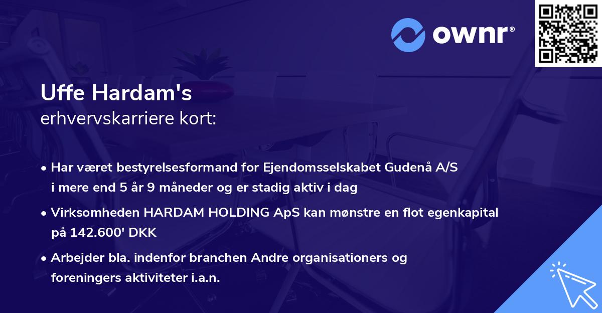 Uffe Hardam's erhvervskarriere kort