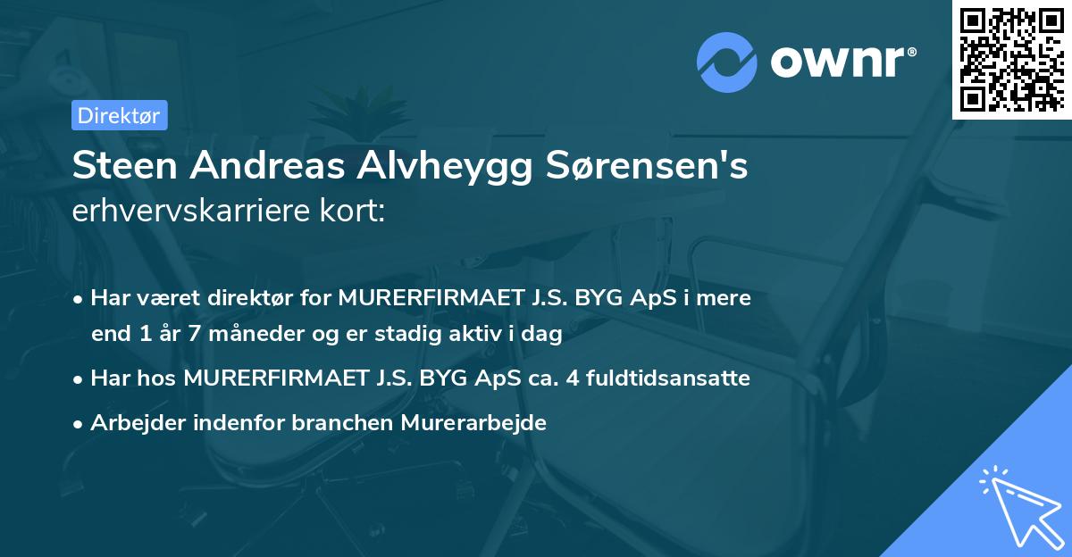 Steen Andreas Alvheygg Sørensen's erhvervskarriere kort