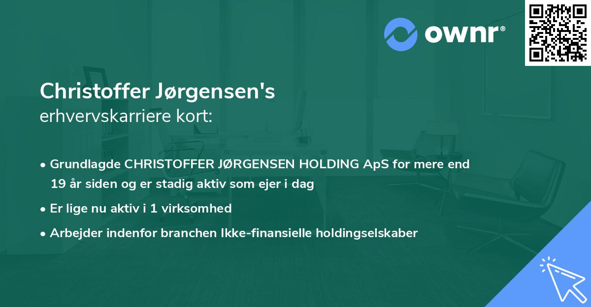 Christoffer Jørgensen's erhvervskarriere kort