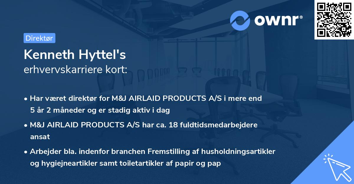 Kenneth Hyttel's erhvervskarriere kort