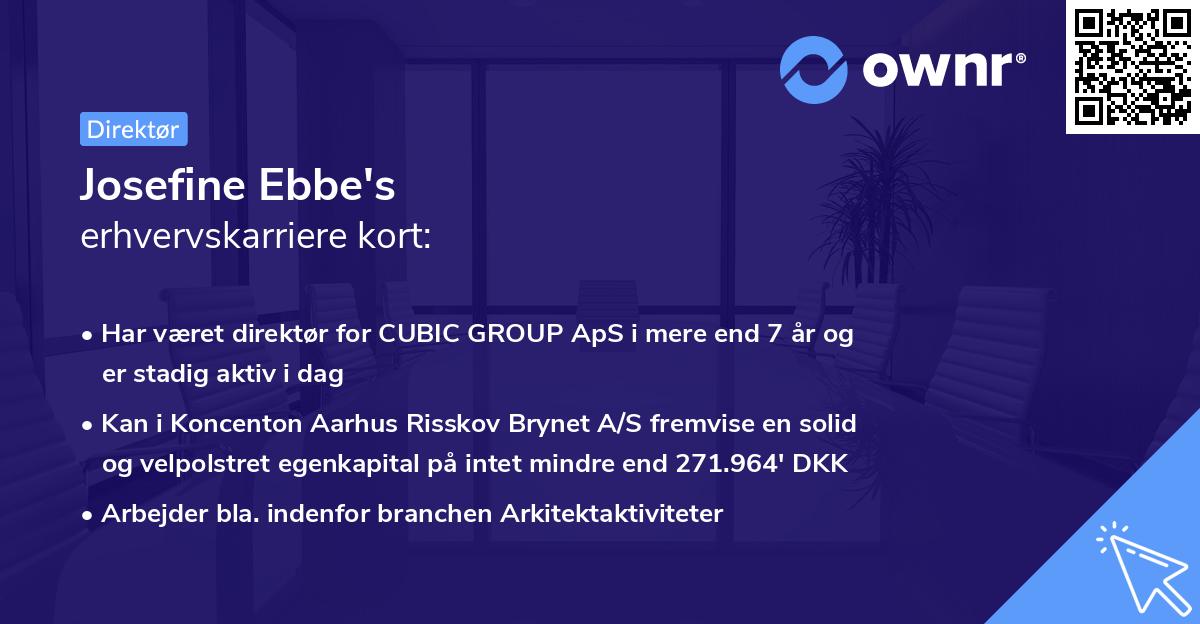 Josefine Ebbe's erhvervskarriere kort