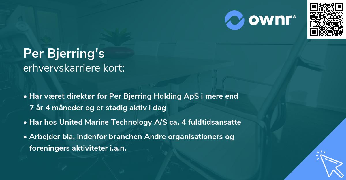 Per Bjerring's erhvervskarriere kort