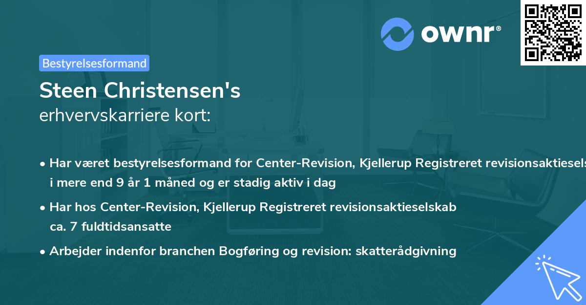 Steen Christensen's erhvervskarriere kort