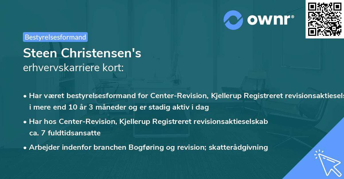 Steen Christensen's erhvervskarriere kort