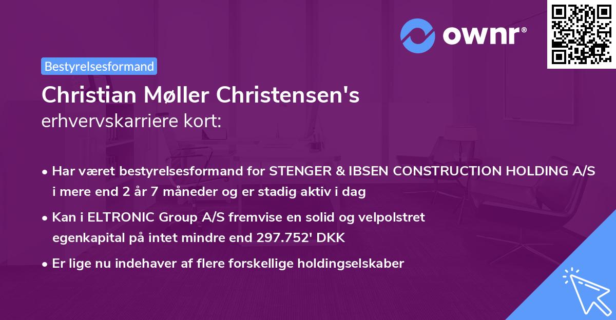 Christian Møller Christensen's erhvervskarriere kort