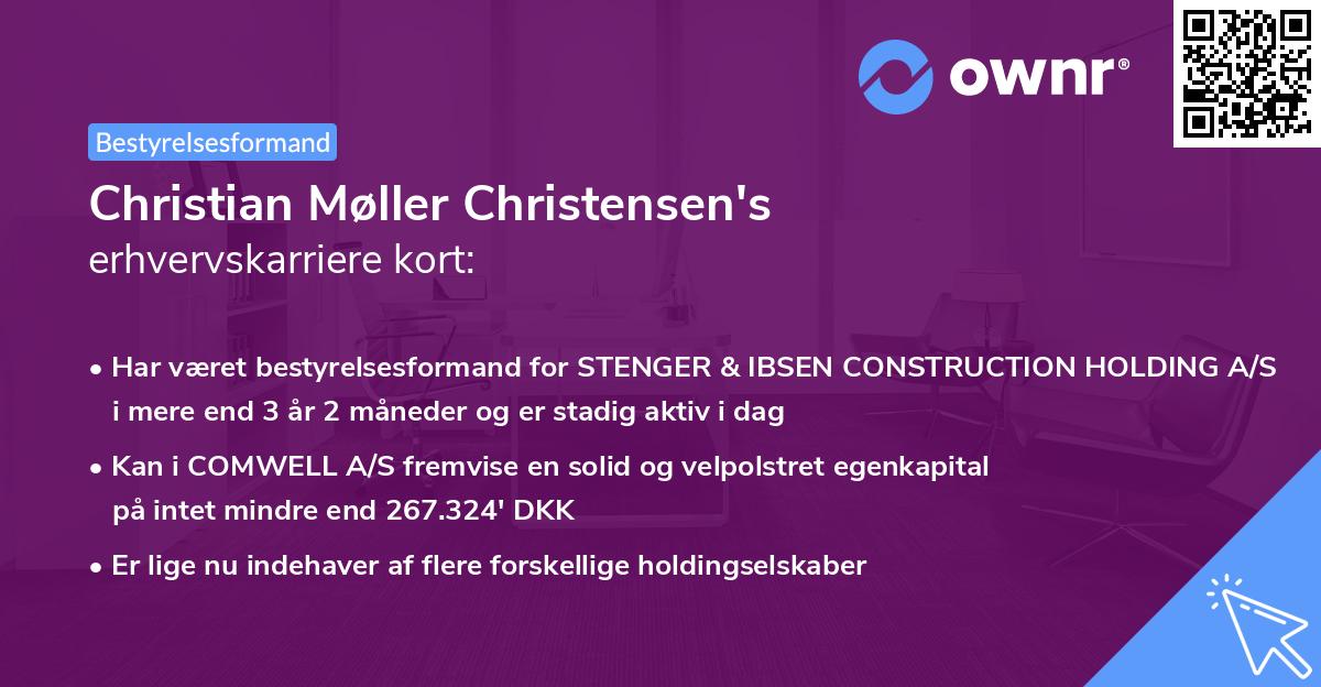 Christian Møller Christensen's erhvervskarriere kort