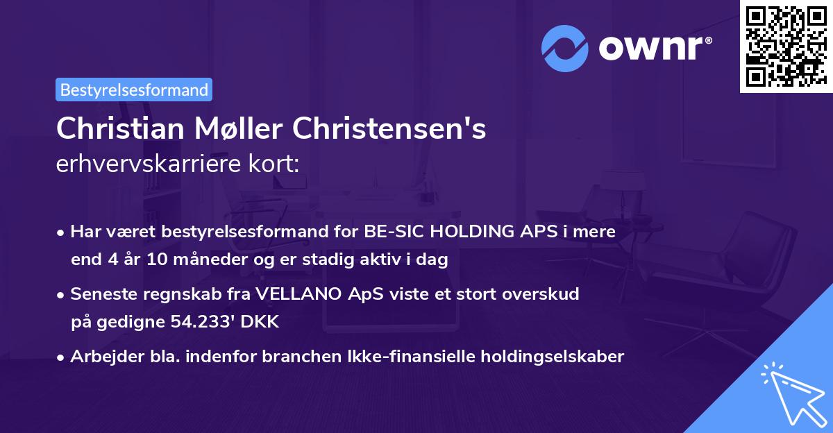 Christian Møller Christensen's erhvervskarriere kort