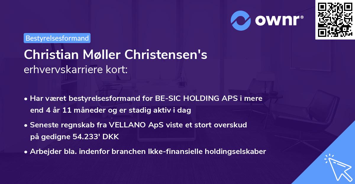Christian Møller Christensen's erhvervskarriere kort