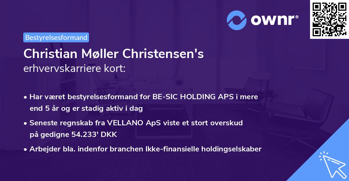 Christian Møller Christensen's erhvervskarriere kort