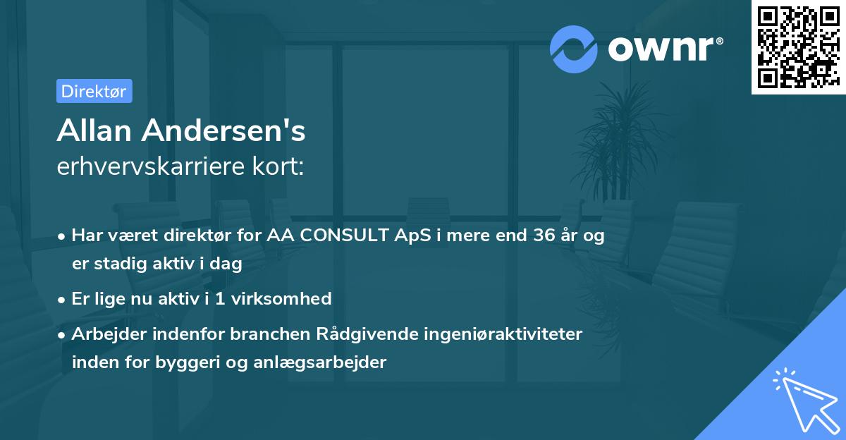 Allan Andersen's erhvervskarriere kort