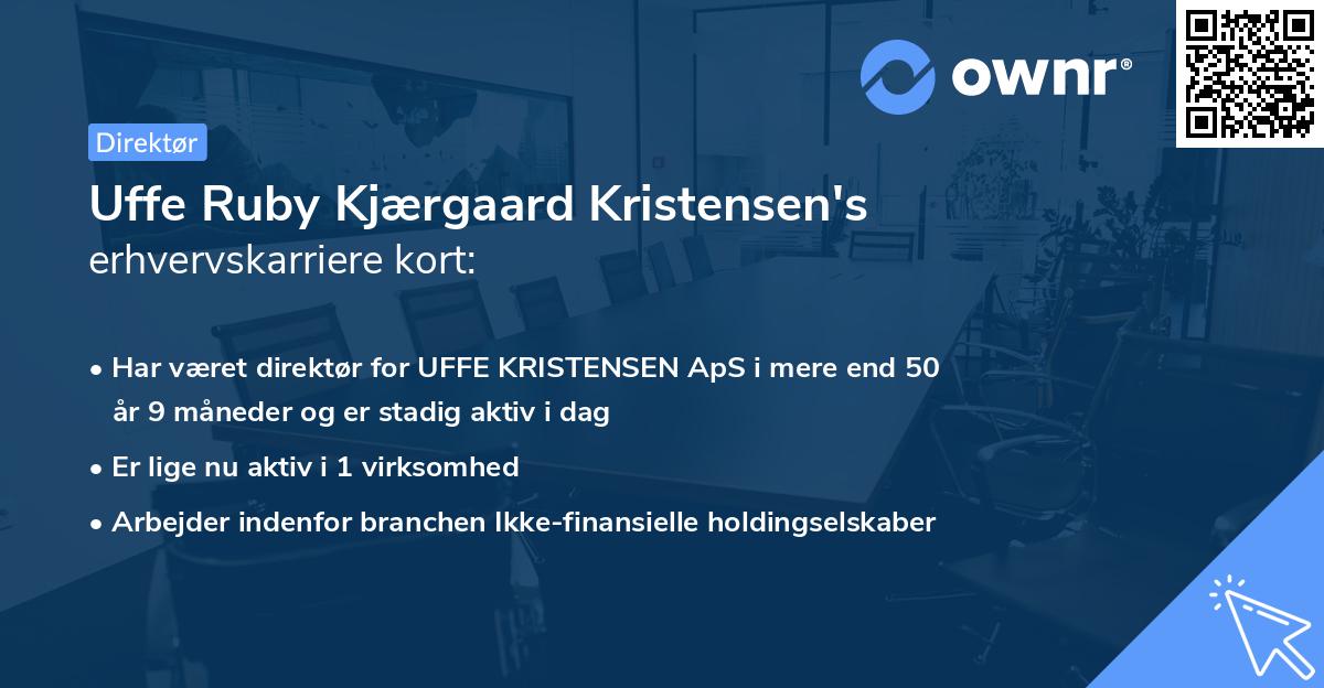 Uffe Ruby Kjærgaard Kristensen's erhvervskarriere kort