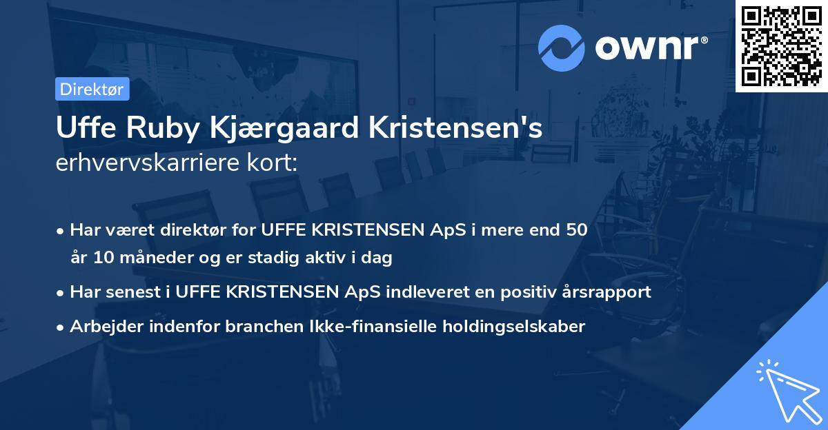 Uffe Ruby Kjærgaard Kristensen's erhvervskarriere kort