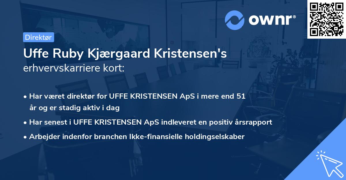 Uffe Ruby Kjærgaard Kristensen's erhvervskarriere kort