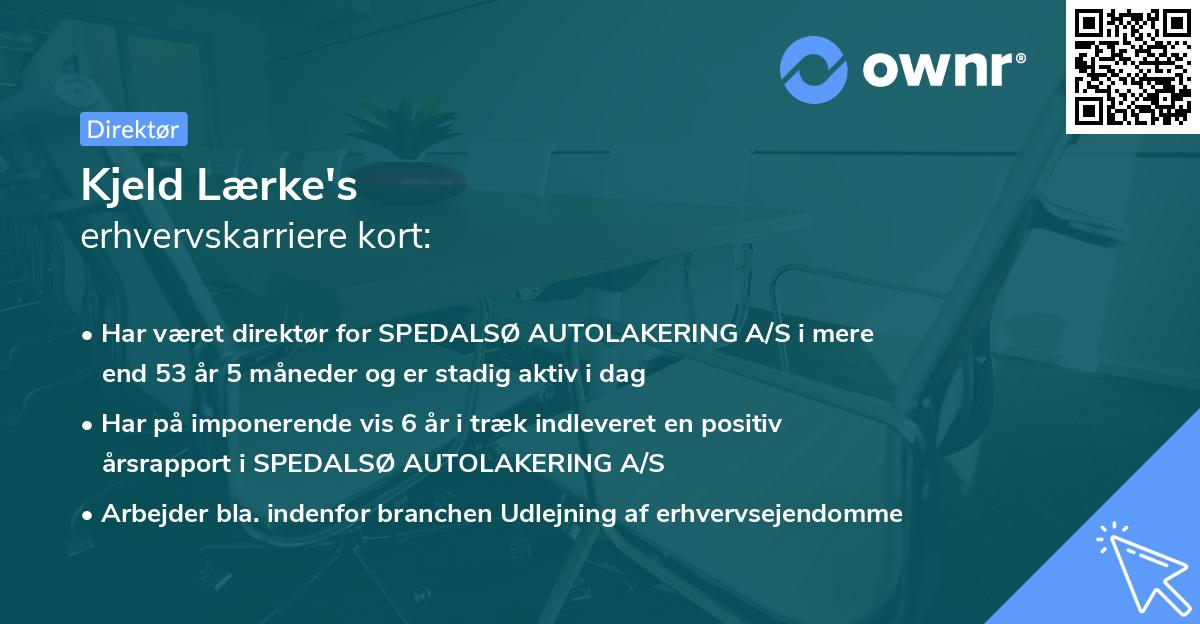 Kjeld Lærke's erhvervskarriere kort