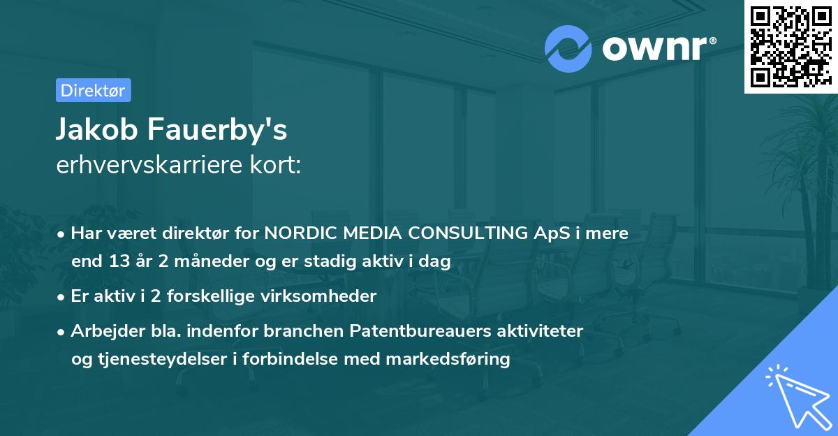 Jakob Fauerby's erhvervskarriere kort