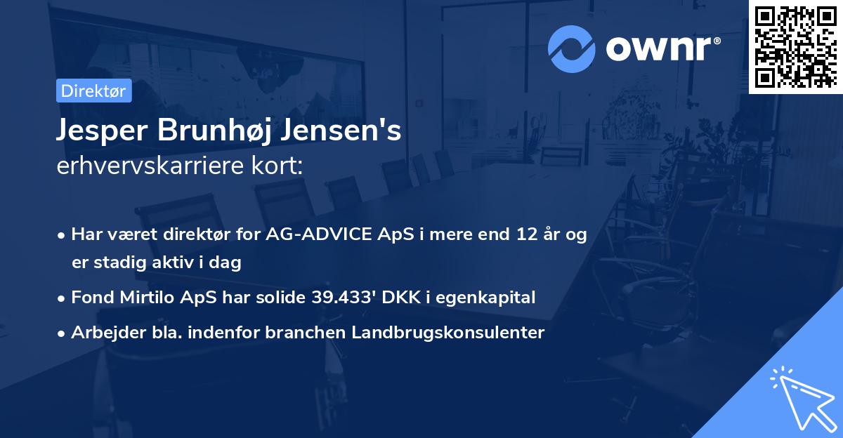 Jesper Brunhøj Jensen's erhvervskarriere kort
