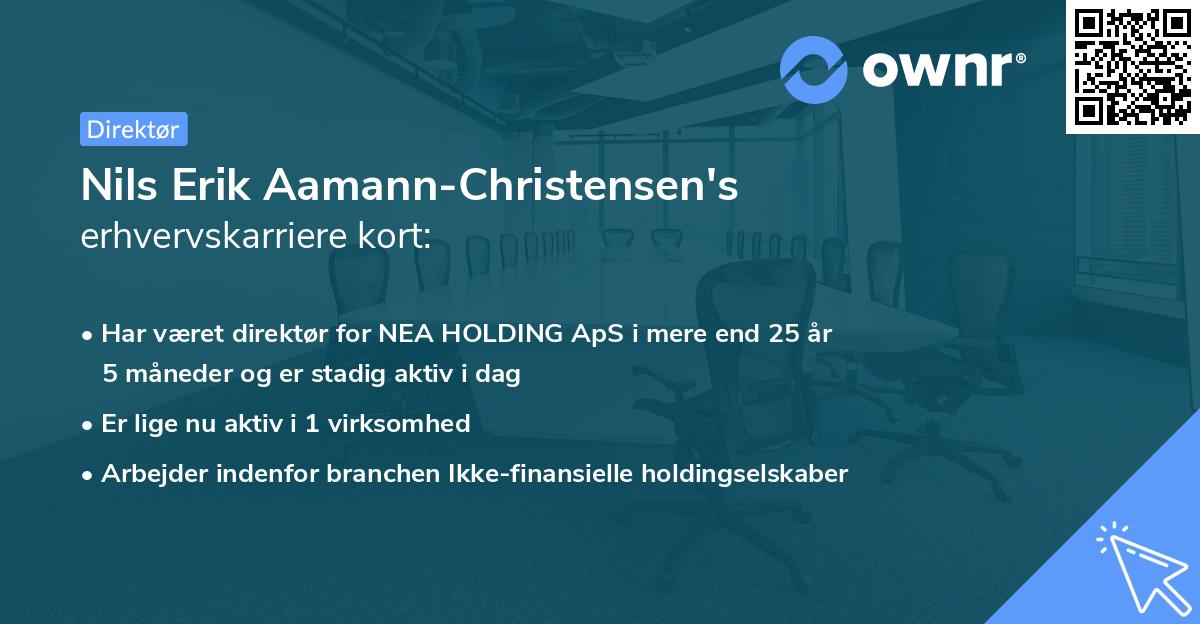 Nils Erik Aamann-Christensen's erhvervskarriere kort