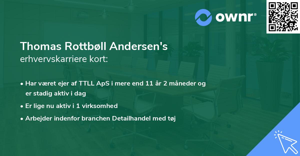 Thomas Rottbøll Andersen's erhvervskarriere kort