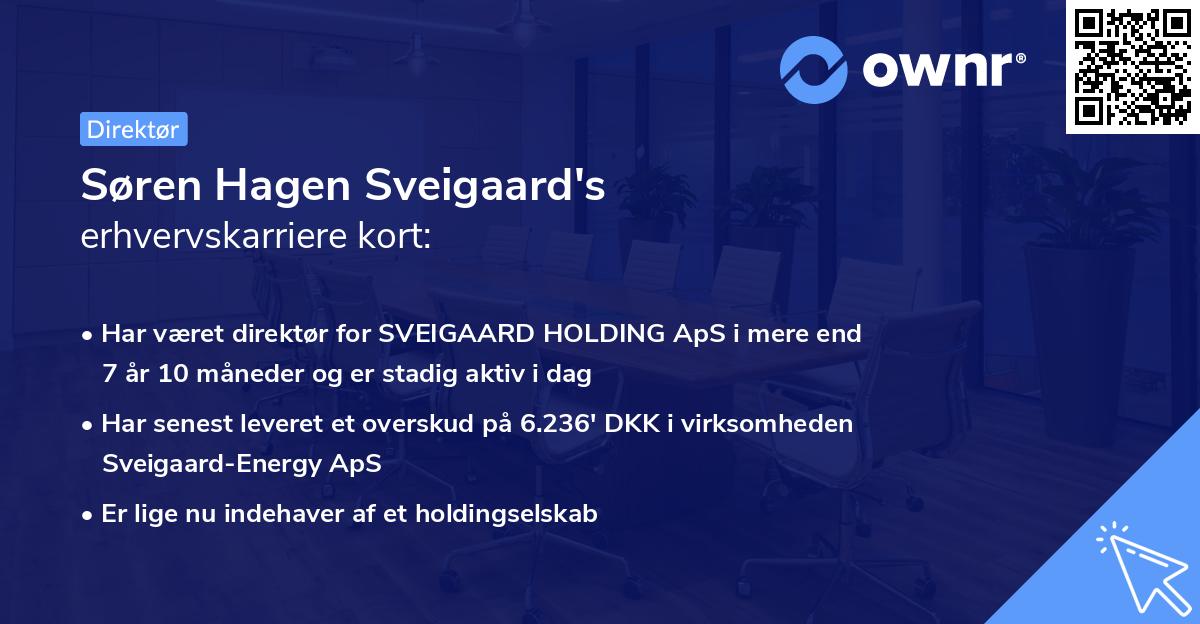 Søren Hagen Sveigaard's erhvervskarriere kort