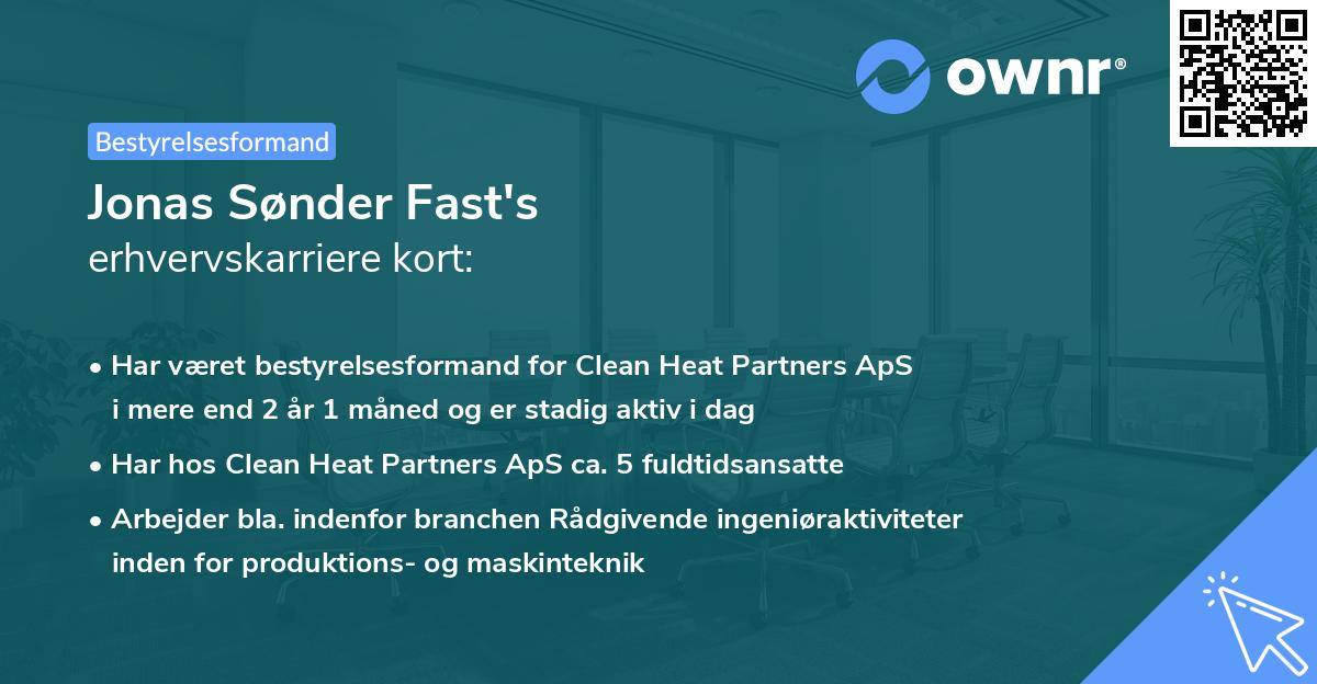 Jonas Sønder Fast's erhvervskarriere kort
