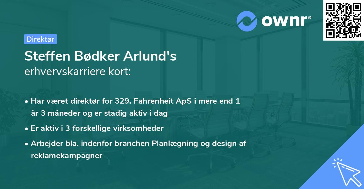 Steffen Bødker Arlund's erhvervskarriere kort