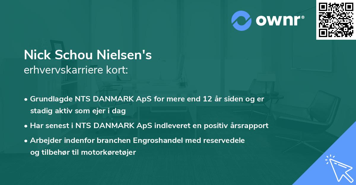 Nick Schou Nielsen's erhvervskarriere kort