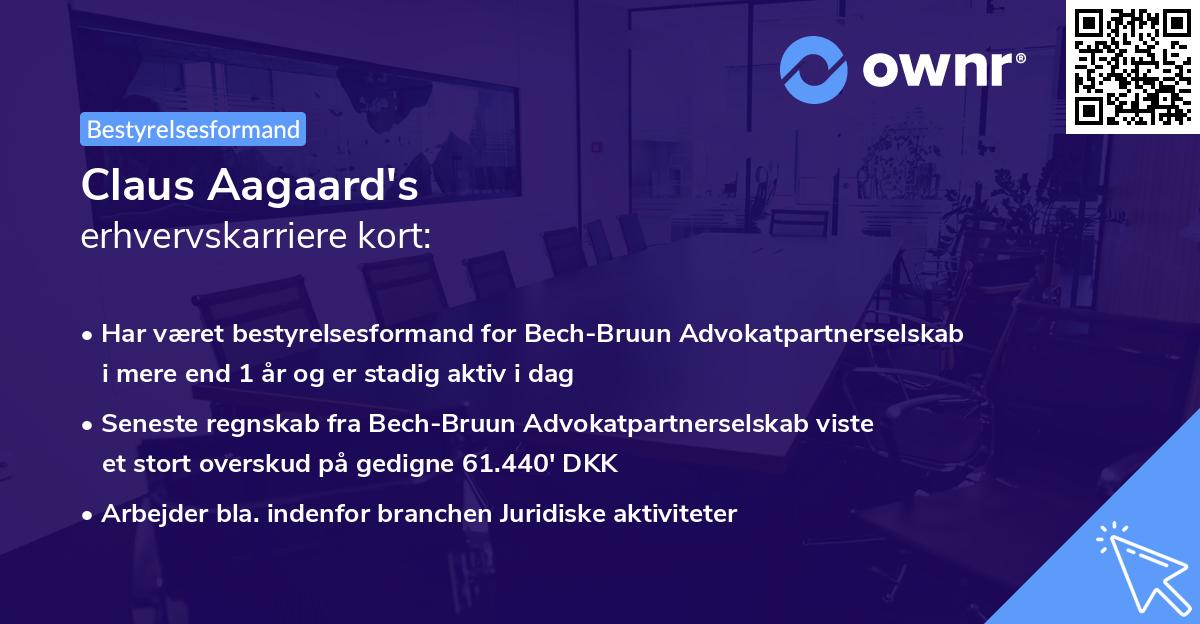 Claus Aagaard's erhvervskarriere kort