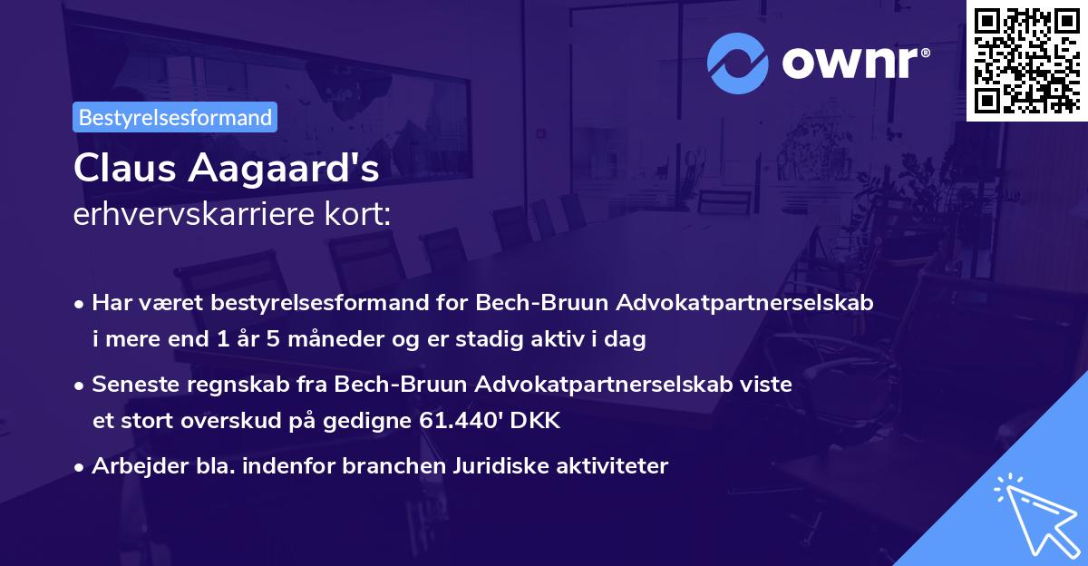 Claus Aagaard's erhvervskarriere kort