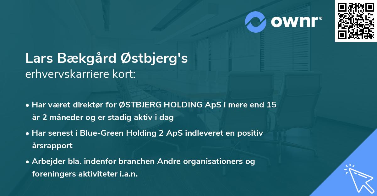 Lars Bækgård Østbjerg's erhvervskarriere kort