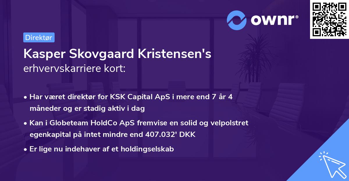Kasper Skovgaard Kristensen's erhvervskarriere kort