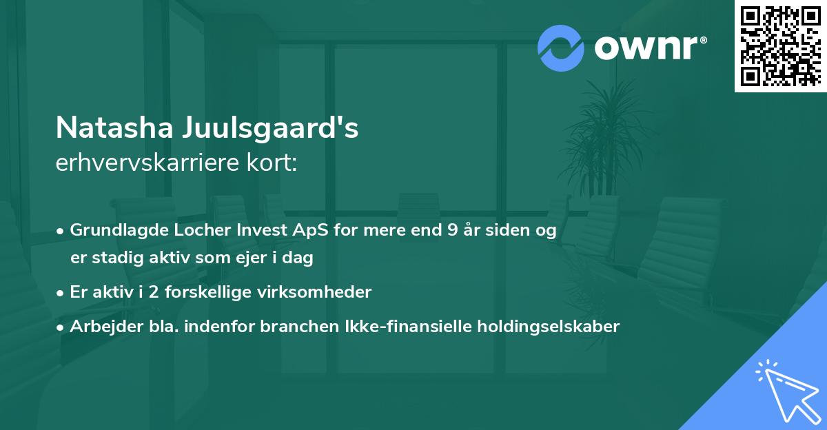 Natasha Juulsgaard's erhvervskarriere kort
