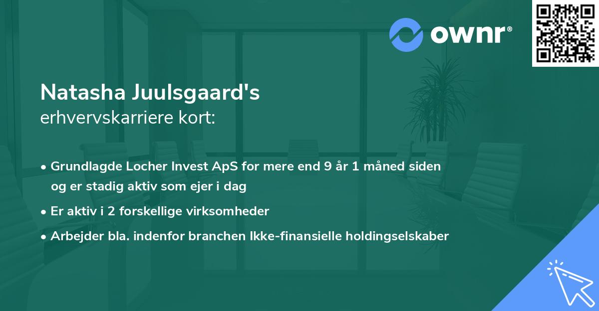 Natasha Juulsgaard's erhvervskarriere kort