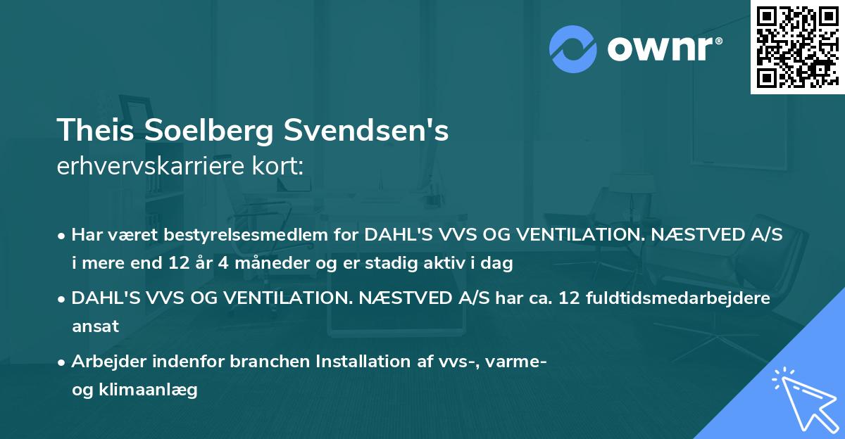 Theis Soelberg Svendsen's erhvervskarriere kort