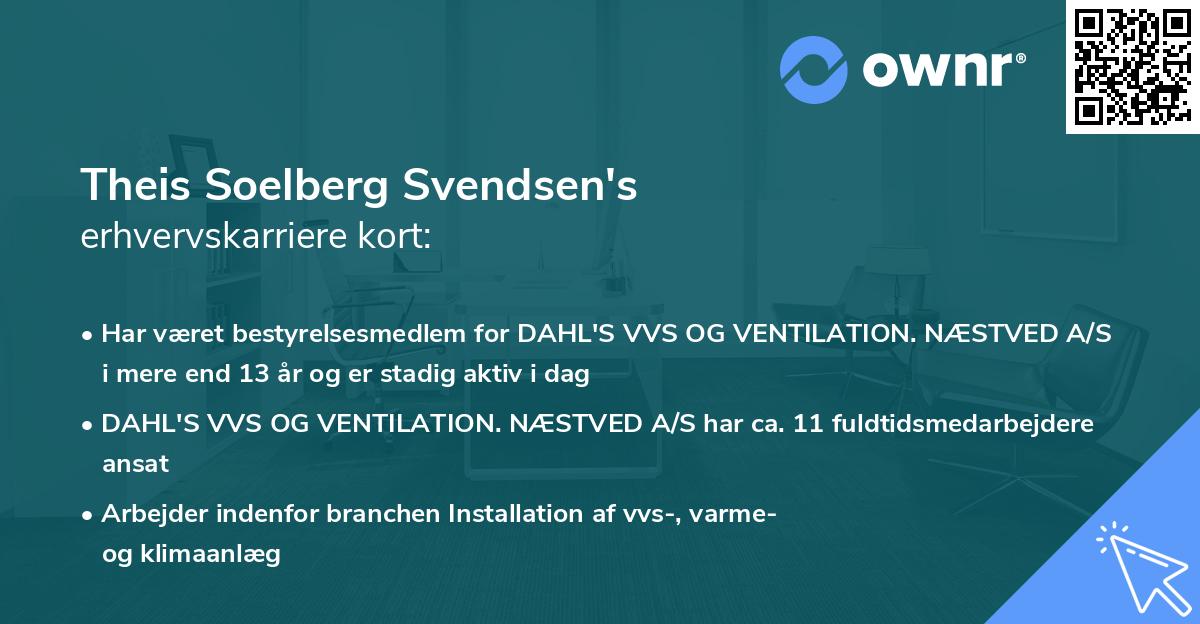 Theis Soelberg Svendsen's erhvervskarriere kort