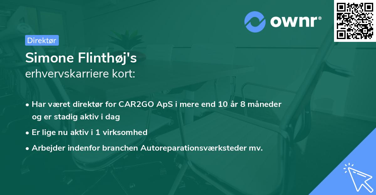 Simone Flinthøj's erhvervskarriere kort