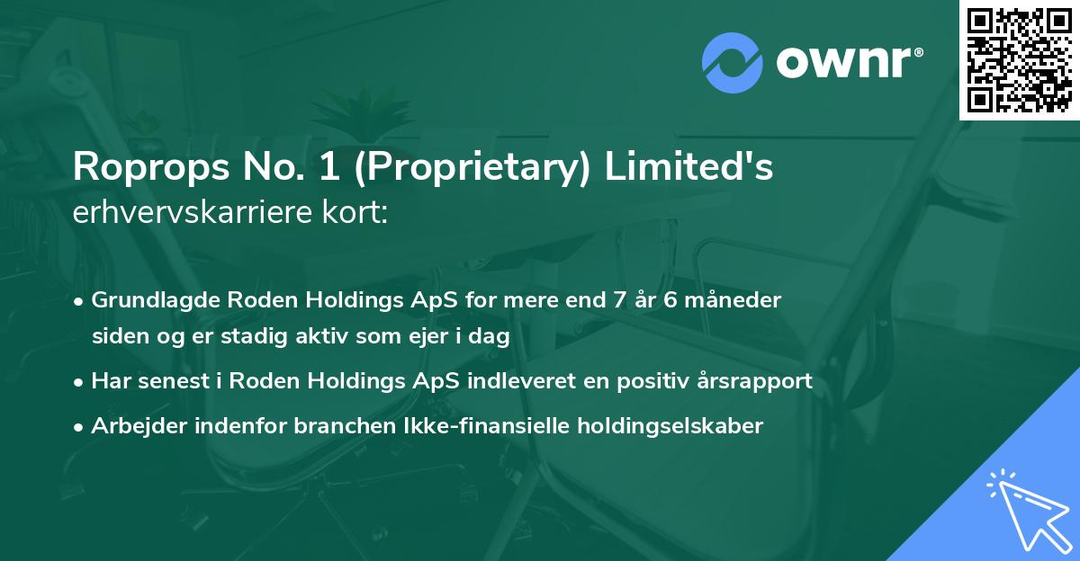 Roprops No. 1 (Proprietary) Limited's erhvervskarriere kort