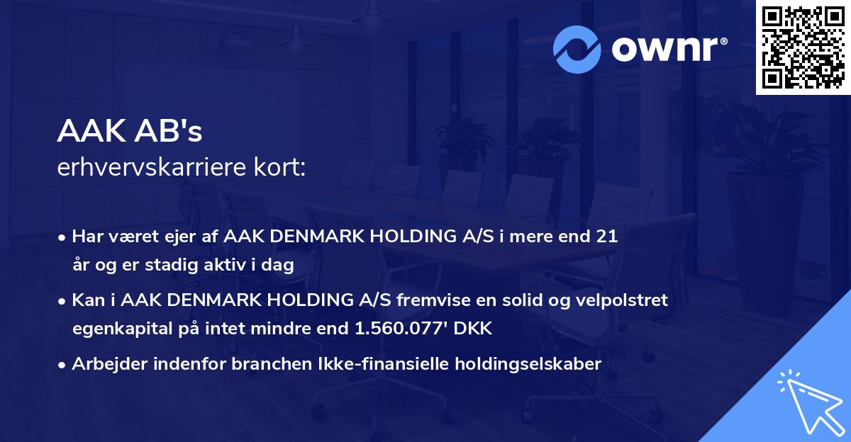 AAK AB's erhvervskarriere kort