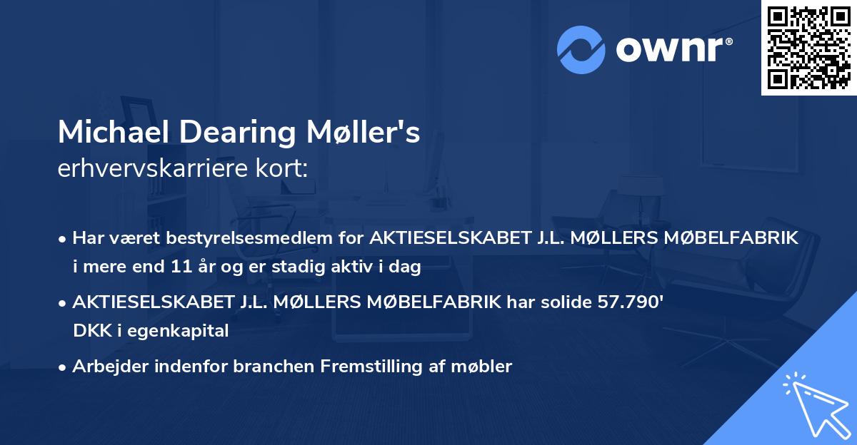 Michael Dearing Møller's erhvervskarriere kort