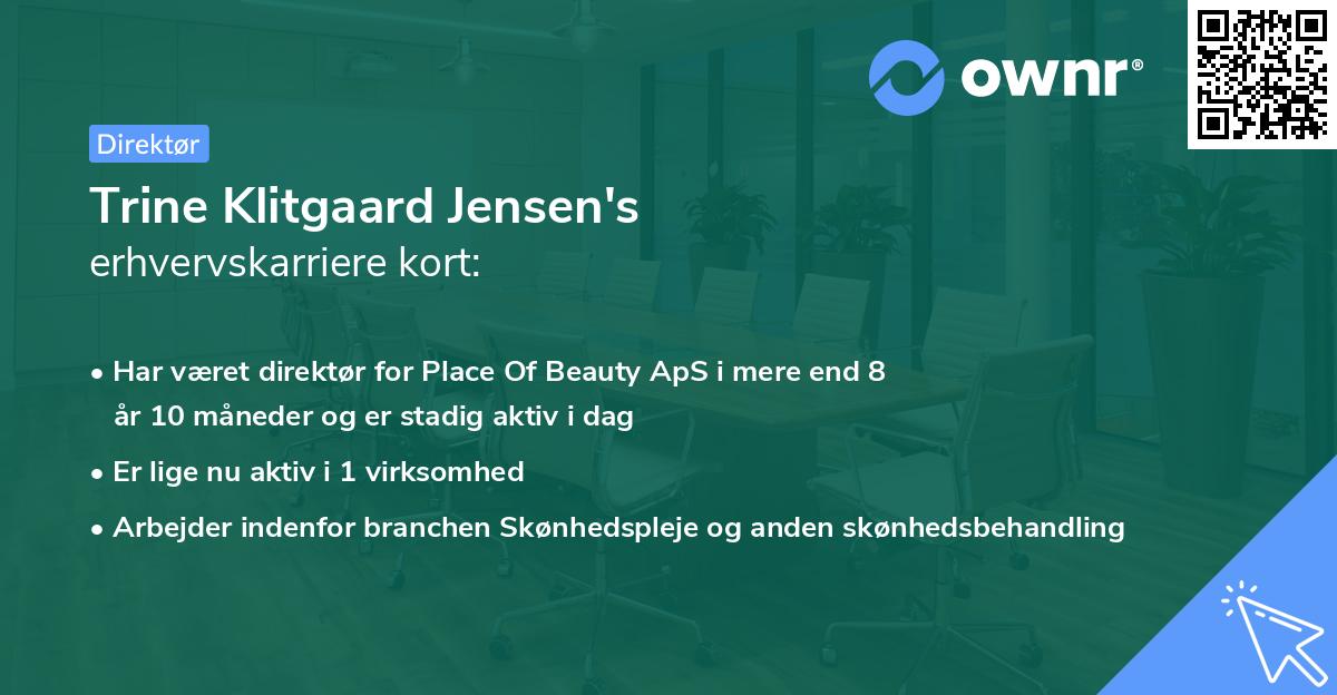 Trine Klitgaard Jensen's erhvervskarriere kort