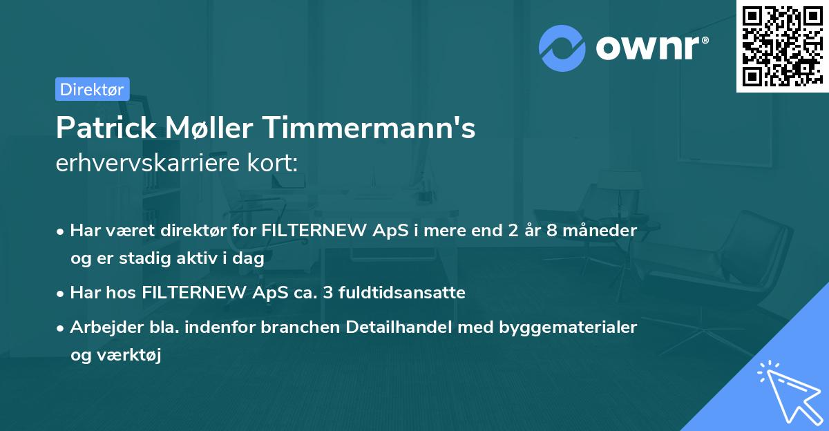 Patrick Møller Timmermann's erhvervskarriere kort