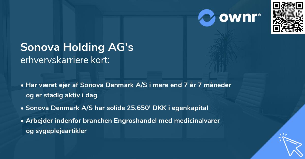 Sonova Holding AG's erhvervskarriere kort