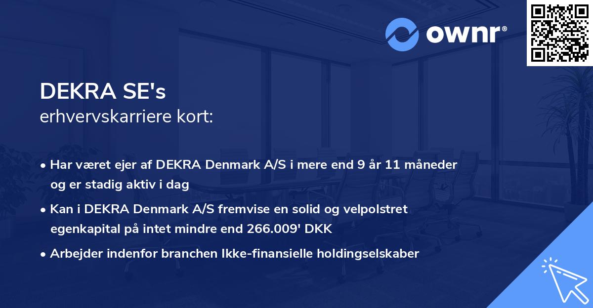 DEKRA SE's erhvervskarriere kort