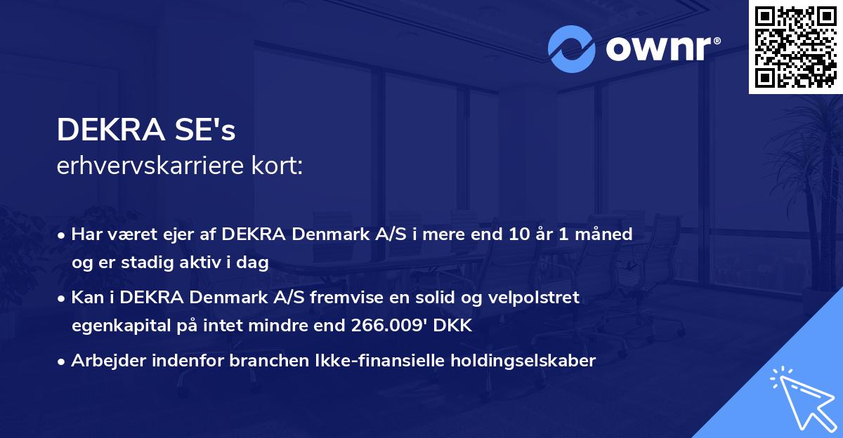 DEKRA SE's erhvervskarriere kort