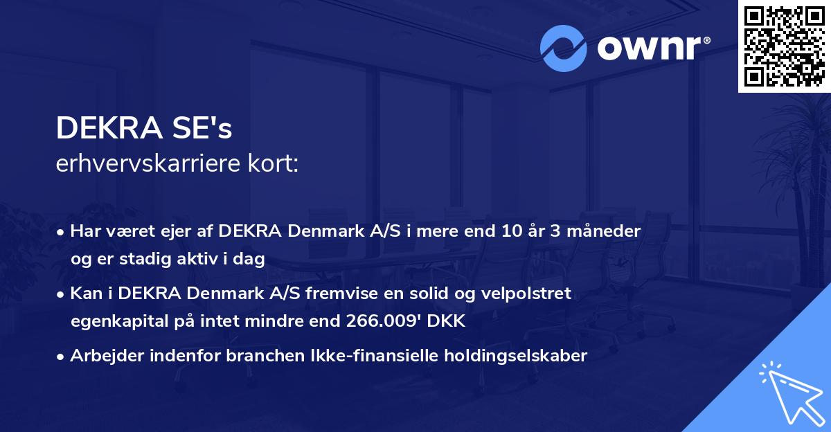 DEKRA SE's erhvervskarriere kort